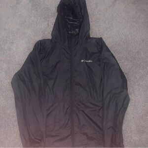 Columbia Men's Dark Hooded Raincoat